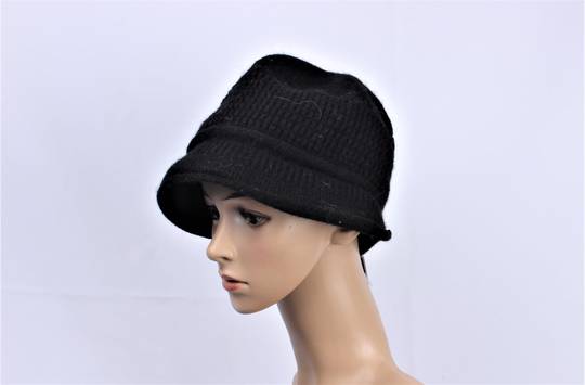 Head Start cashmere lined cloche with peak b;lack STYLE : HS/4946BLK